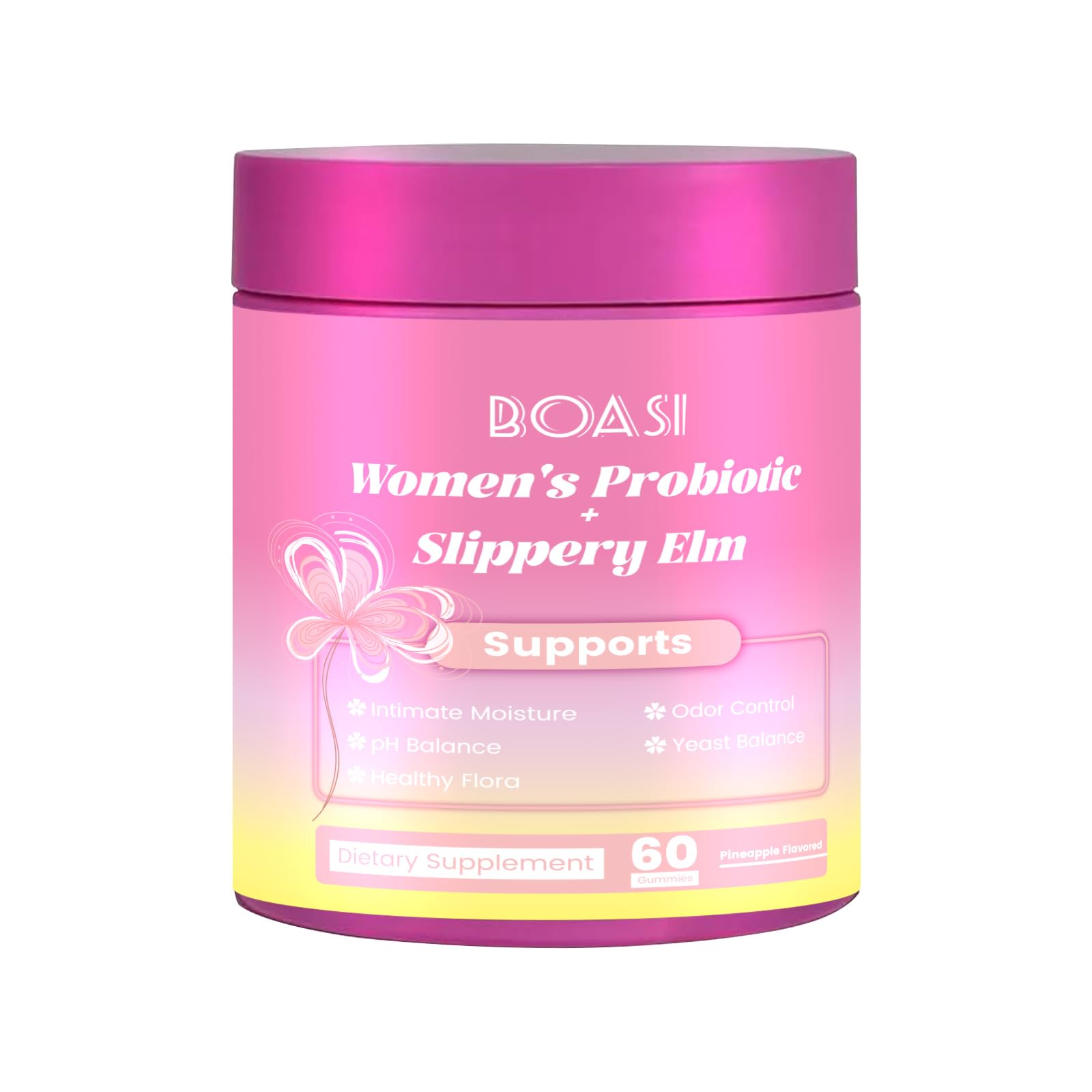 Boasi Her Juicy Vaginal Probiotics Gummies – Pineapple Flavor, pH Balance & Immunity