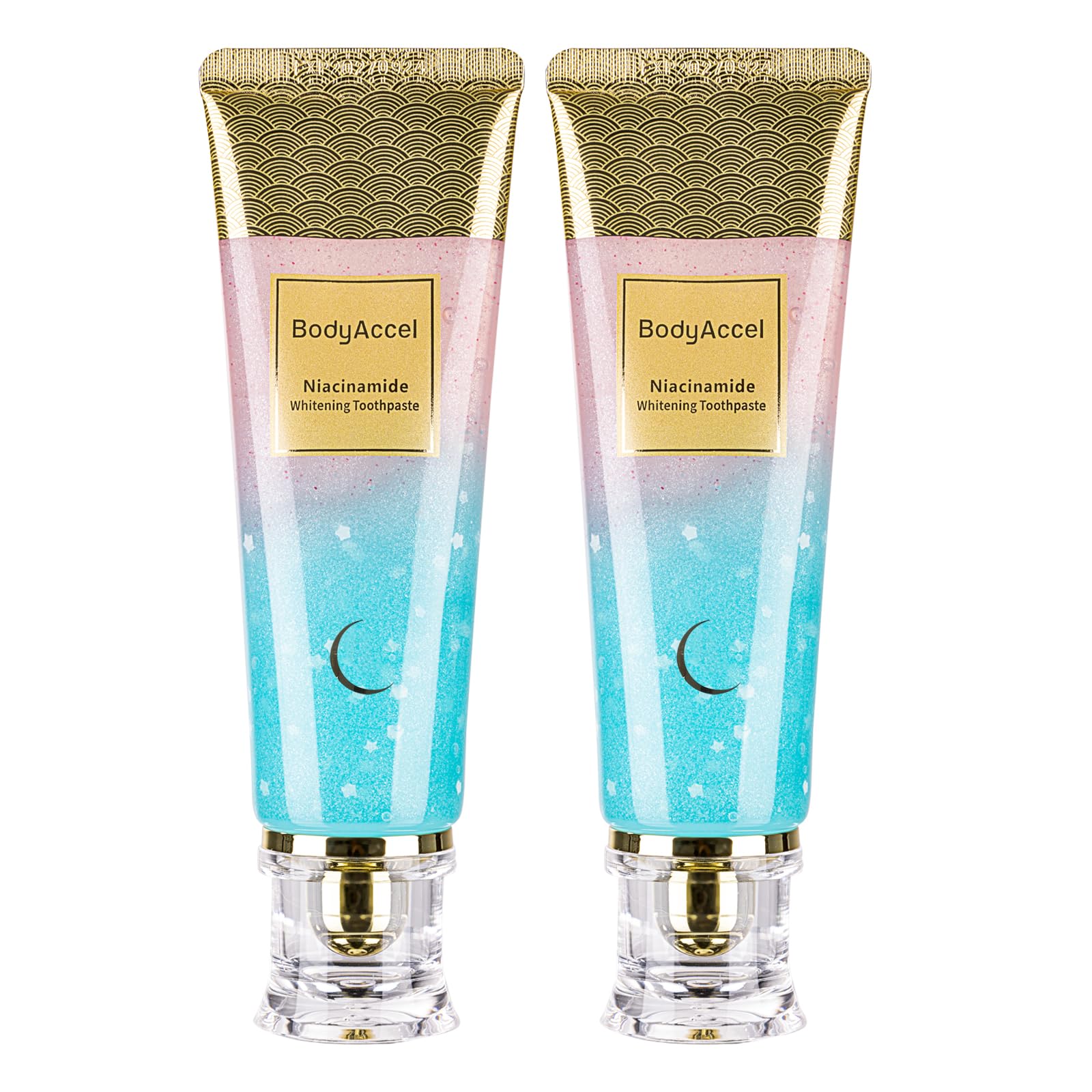 BodyAccel Niacinamide Whitening Toothpaste – Natural Whitening, Gentle Formula 2-Pack