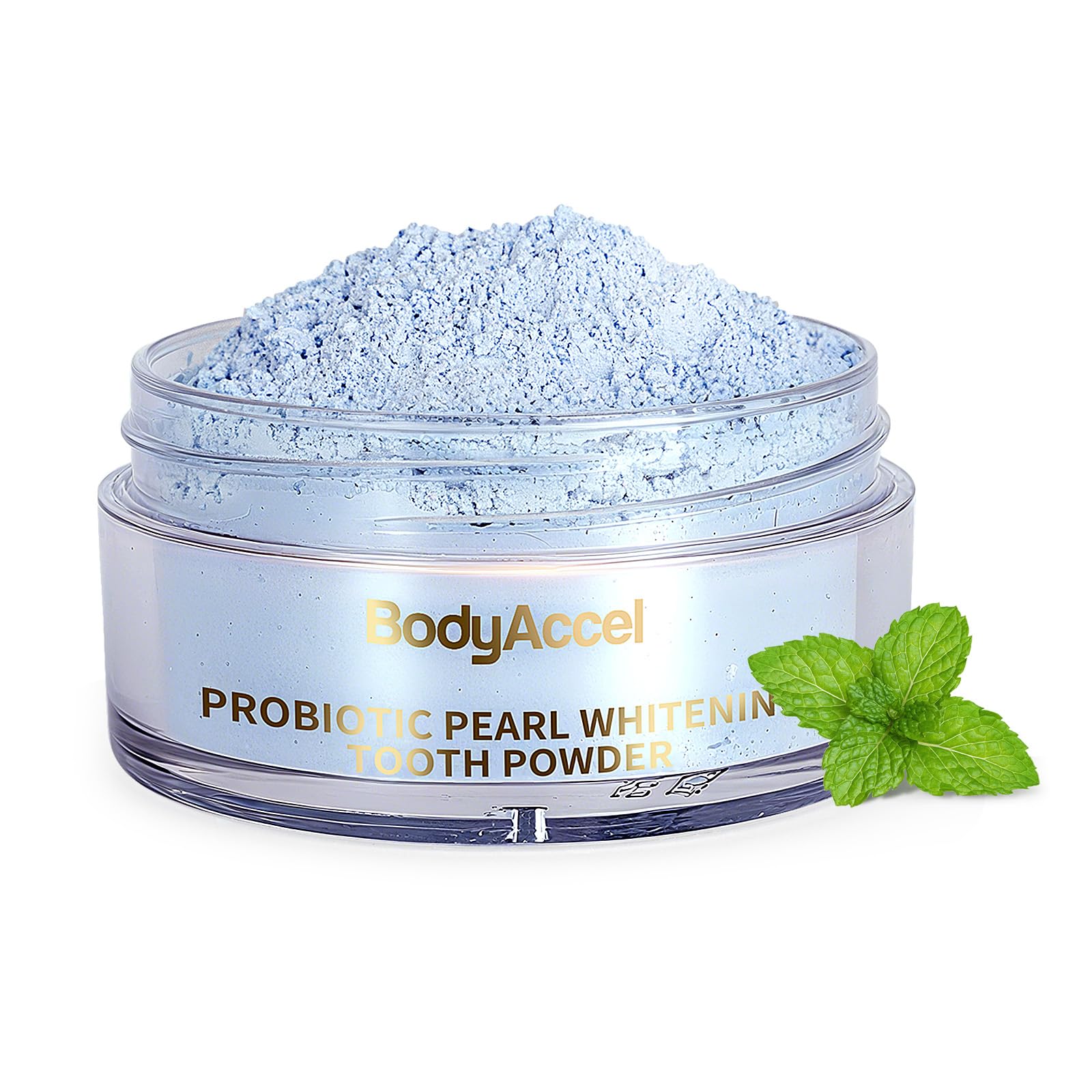BodyAccel Probiotic Pearl Teeth Whitening Powder – Fluoride-Free, Coffee & Tea Stain Removal