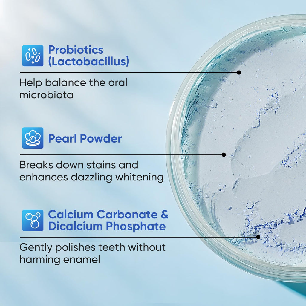 BodyAccel Probiotic Pearl Teeth Whitening Powder – Fluoride-Free, Coffee & Tea Stain Removal