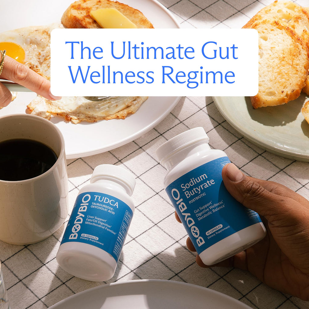 BodyBio Butyrate Postbiotic for Gut Health & Digestive Support | Calcium & Magnesium