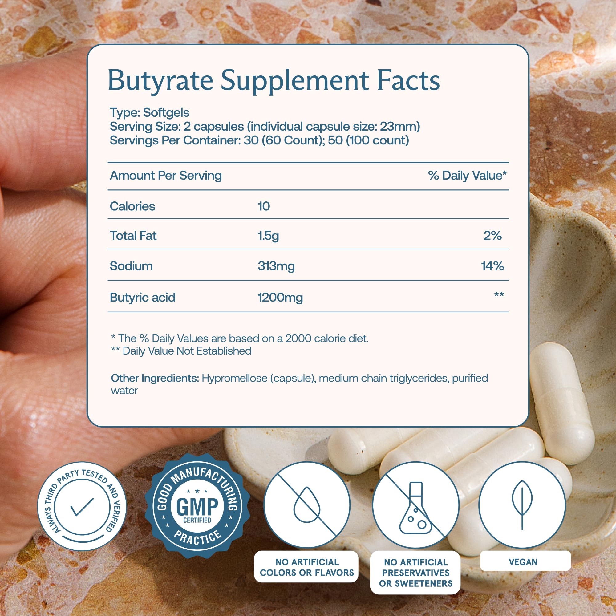 BodyBio Butyrate Postbiotic for Gut Health | Digestive Support & Leaky Gut Repair