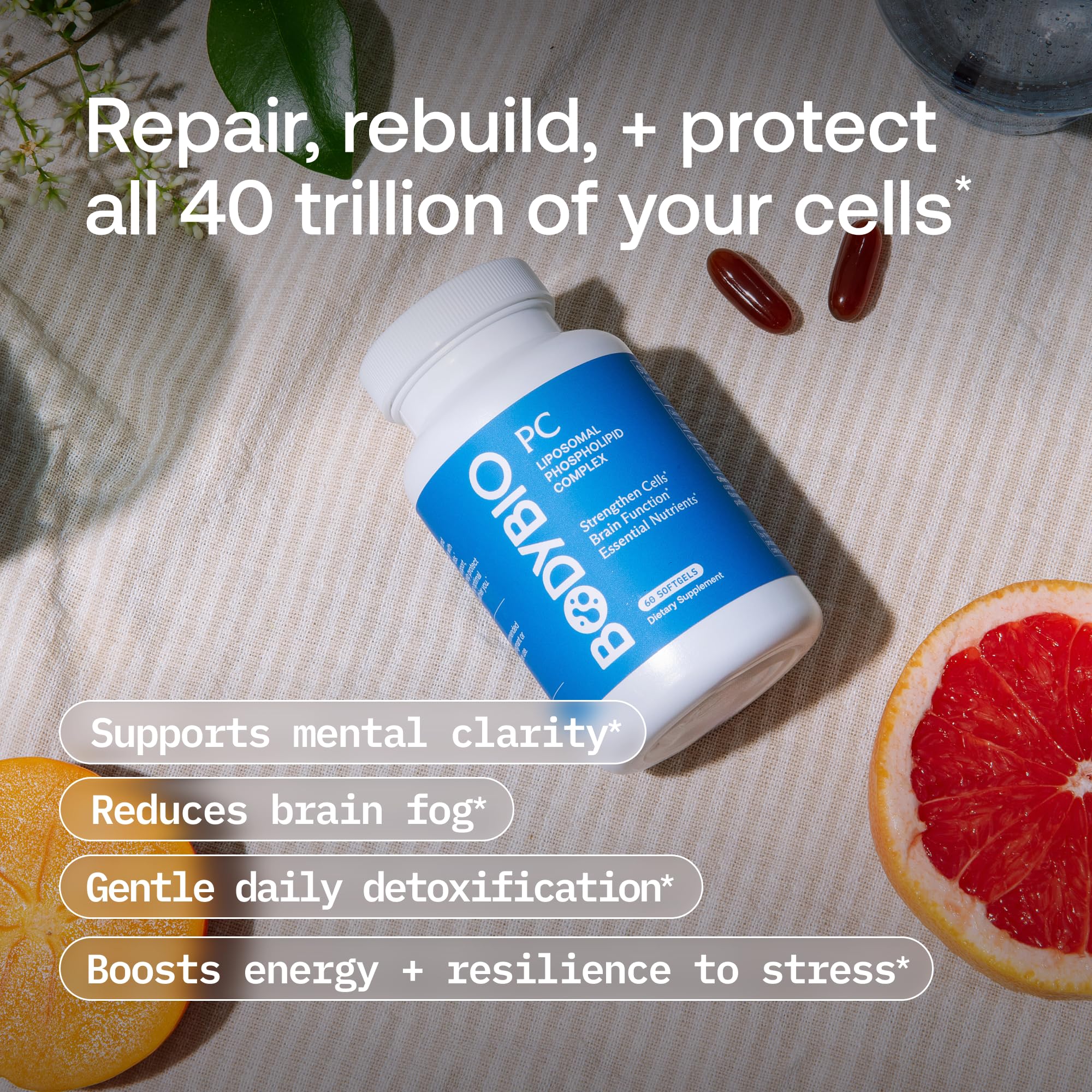 BodyBio PC | Phosphatidylcholine for Brain Health, Cognitive Support & Healthy Aging