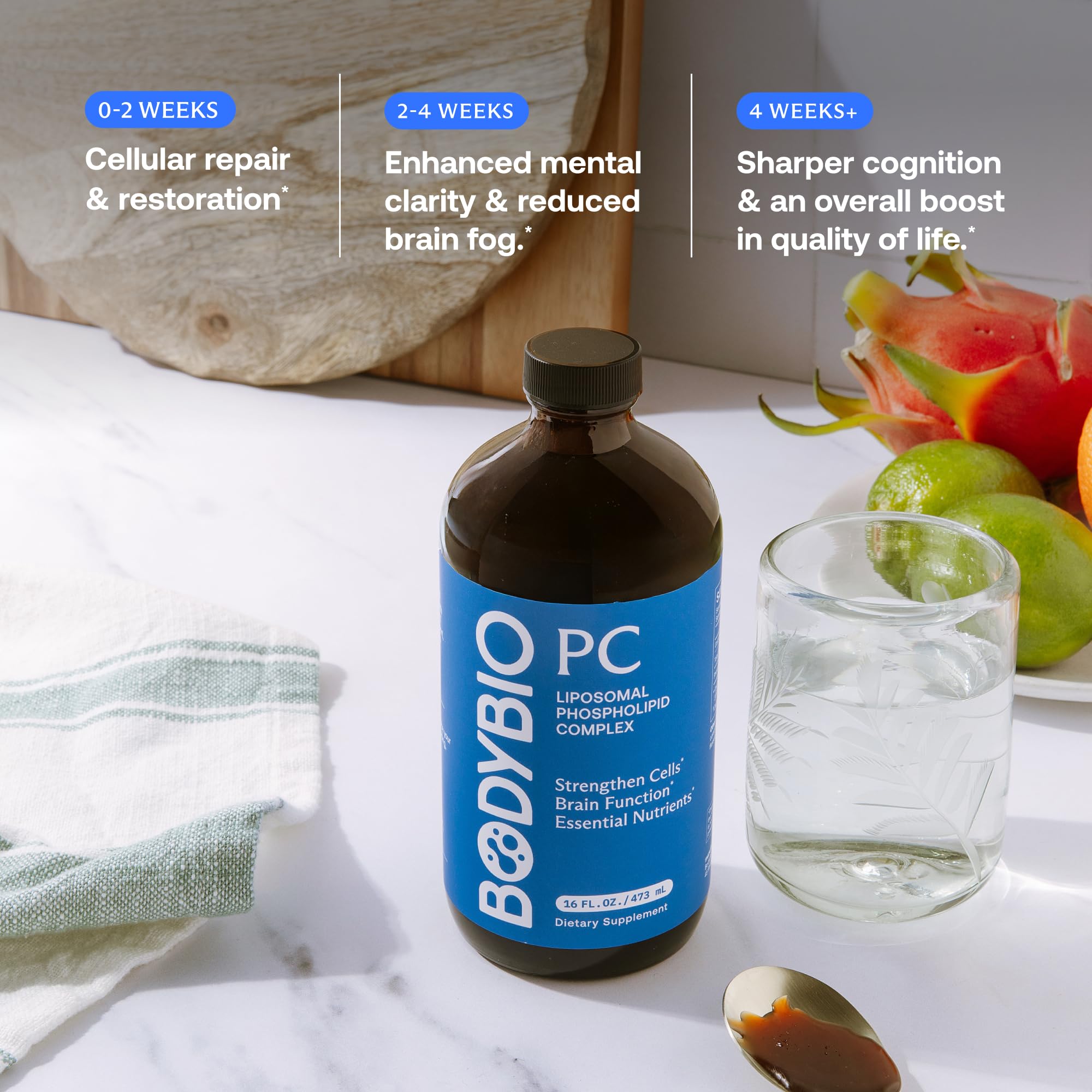 BodyBio PC – Phosphatidylcholine for Brain Health, Cognitive Function & Gentle Daily Detox
