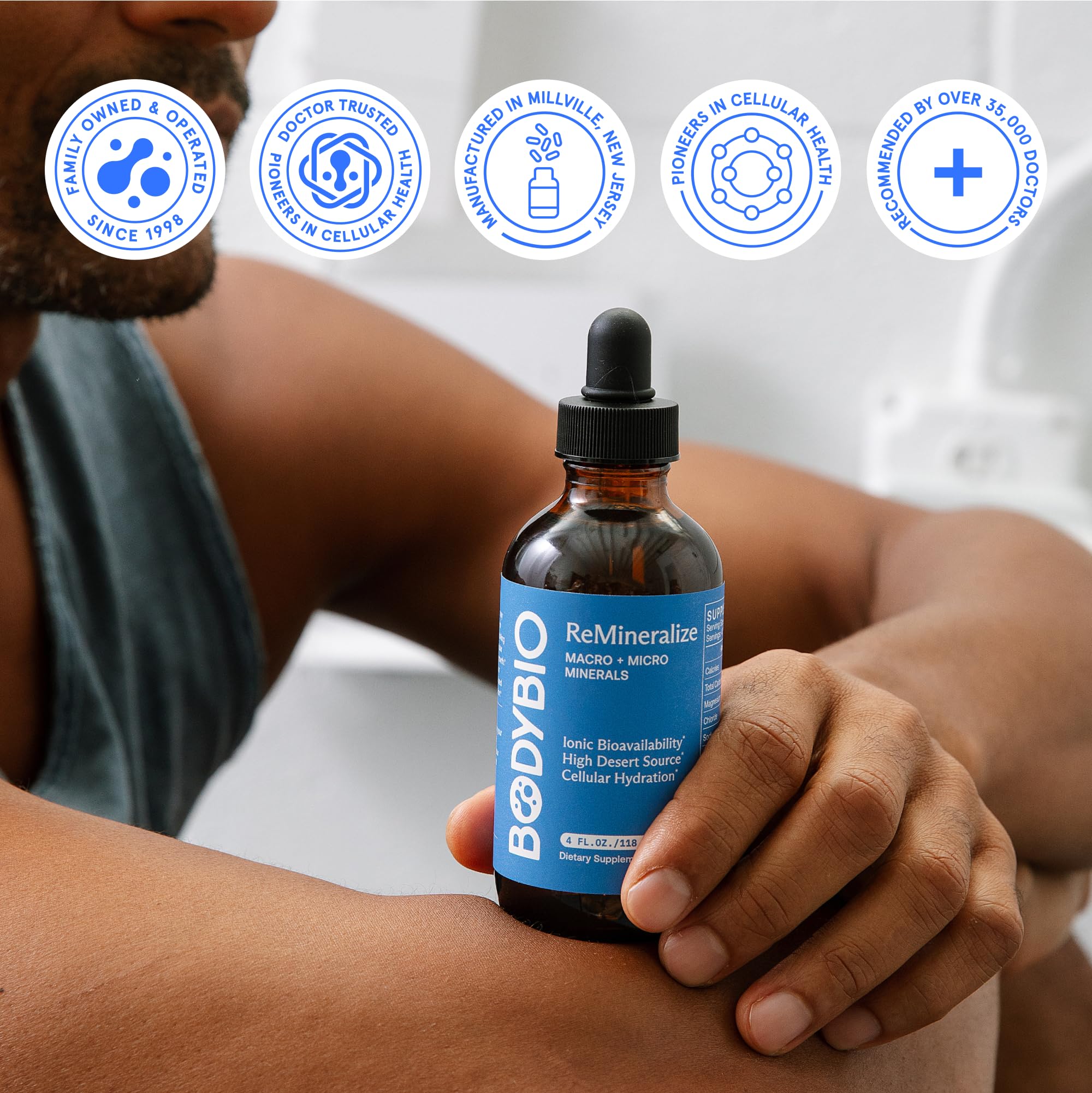 BodyBio ReMineralize - Concentrated Ionic Trace Minerals for Hydration (4 Fl Oz)