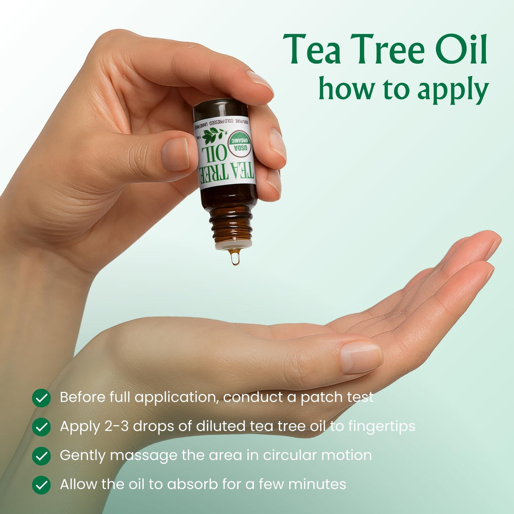 BodyJ4You Pure Tea Tree Oil - 5 ml, USDA Organic, Undiluted, Non-GMO