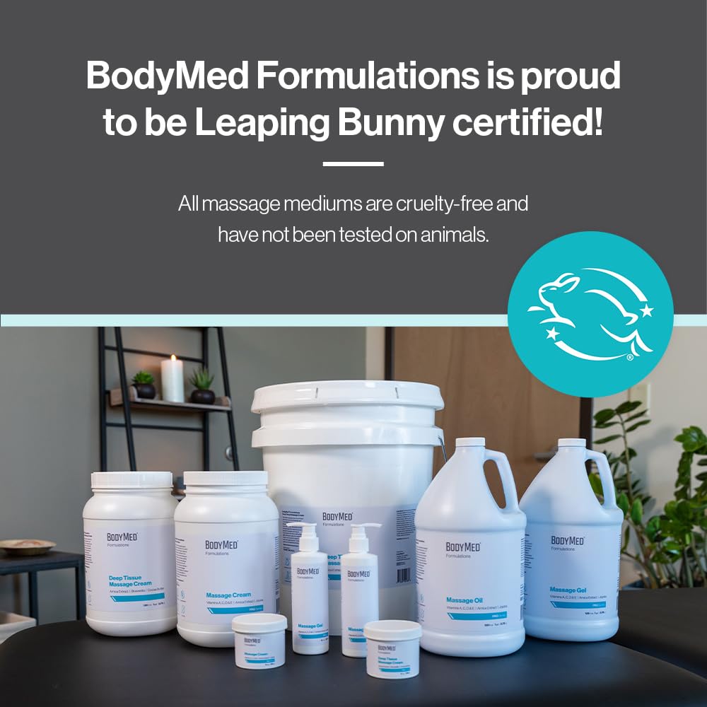 BodyMed Deep Tissue Massage Cream 4 oz – Fragrance-Free, All-Natural, Leaping Bunny Certified