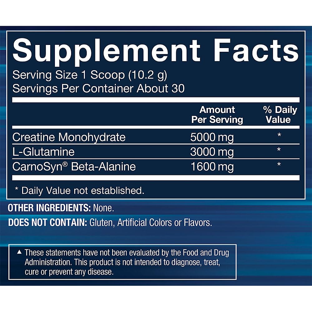 BODYTECH Creatine + Glutamine with Beta-Alanine – Advanced Performance Formula (10.8 oz, 30 Servings) | Strength, Endurance & Recovery