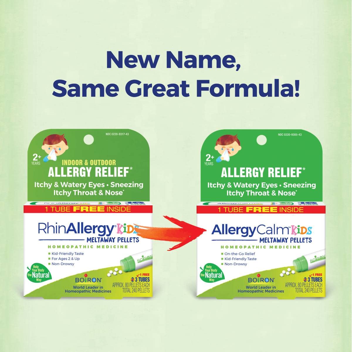 Boiron AllergyCalm Kids – Homeopathic Allergy Relief (3 Tubes Box)
