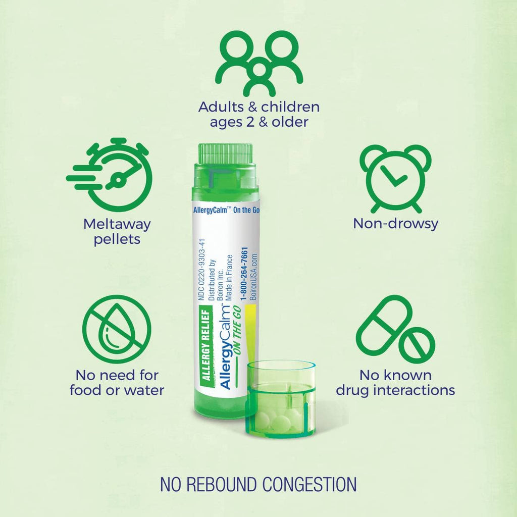 Boiron AllergyCalm On the Go - Targeted Allergy Relief Pellets (2 Count, 160 Pellets)