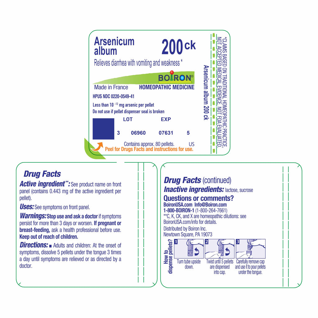 Boiron Arsenicum Album 200Ck Homeopathic Medicine for Diarrhea - 80 Pellets