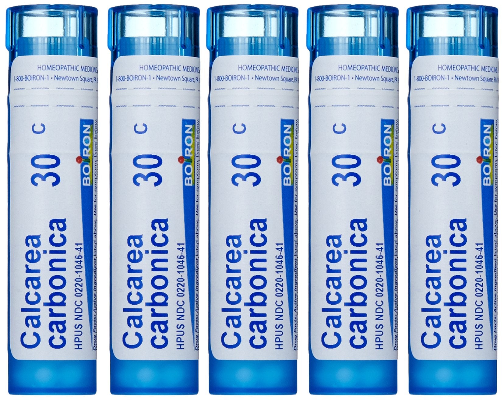 Boiron Calcarea Carbonica 30C Pellets – 80 Count Tubes (Pack of 5) | Homeopathic Medicine Made in France