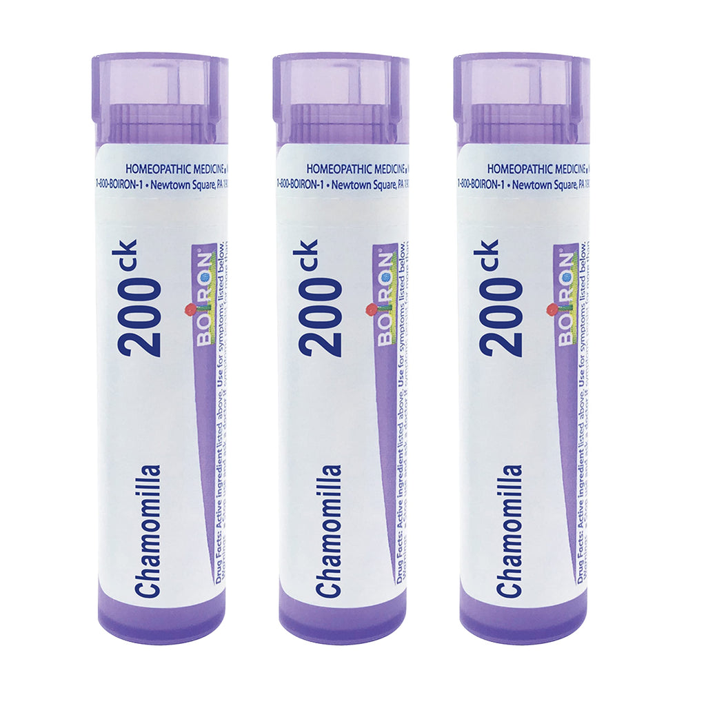 Boiron Chamomilla 200Ck – Irritability, Restlessness & Sleep Support (Pack of 3, 240 Pellets)