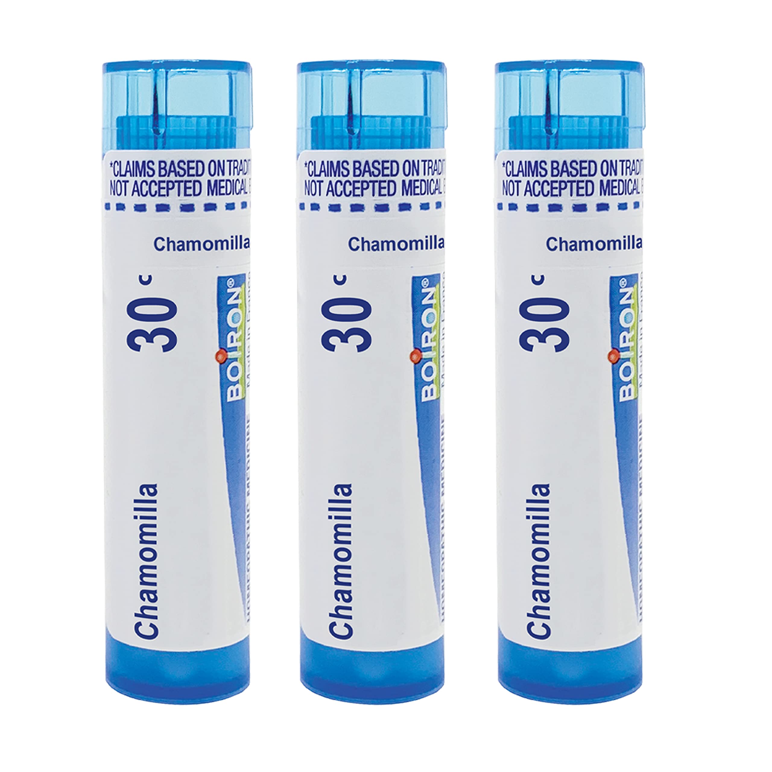 Boiron Chamomilla 30C - Teething Relief & Irritability (Pack of 3, 240 Pellets)