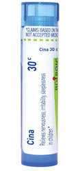 Boiron Cina 30C Homeopathic Medicine for Nervousness, Irritability & Sleeplessness in Children - 80 Pellets