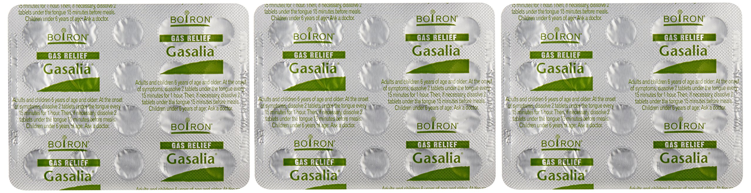 Boiron Gasalia 3 Pack – 60 Tablets Each | Homeopathic Gas Relief