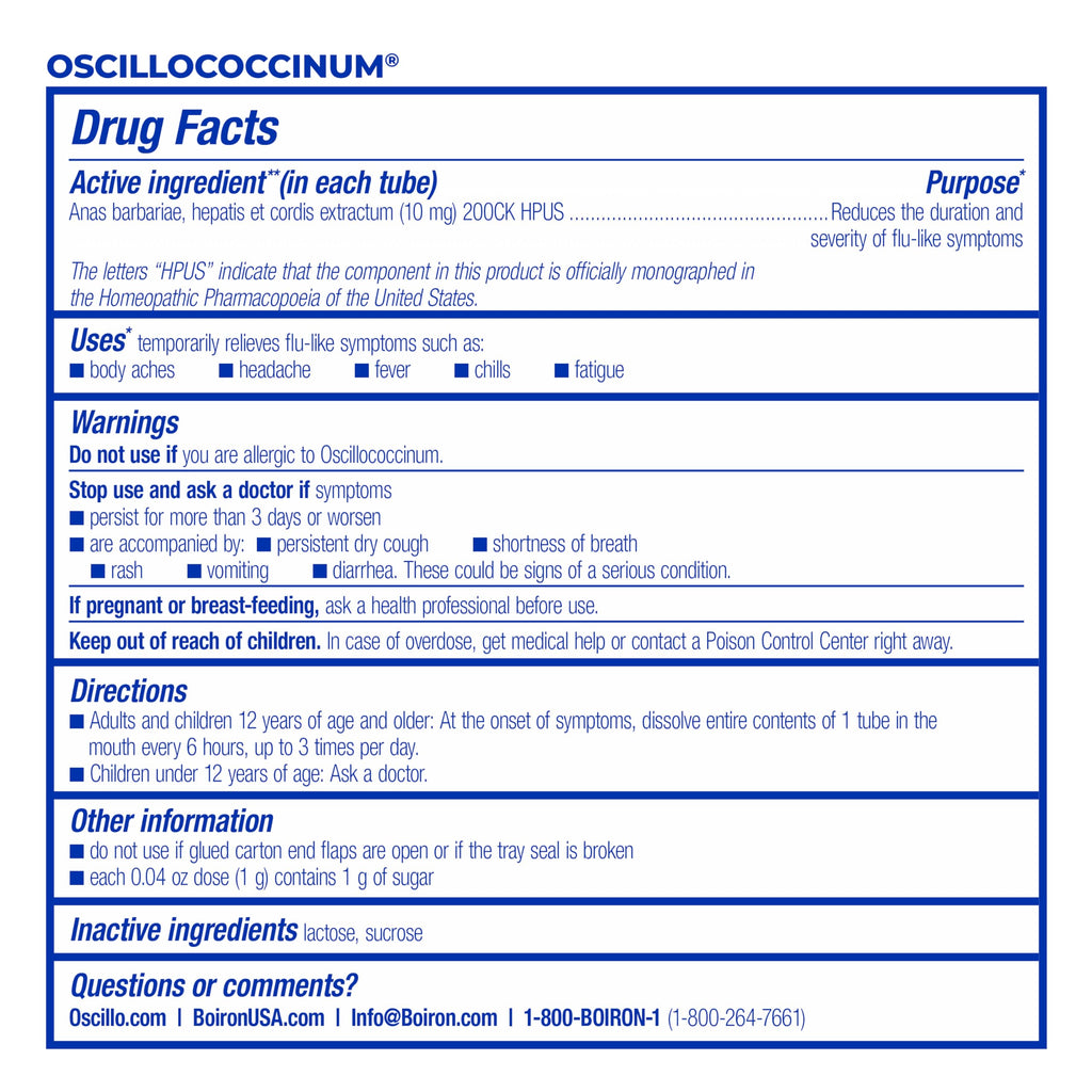 Boiron HomeoFamily Kit 32 — Oscillococcinum Doses + Multidose Tubes