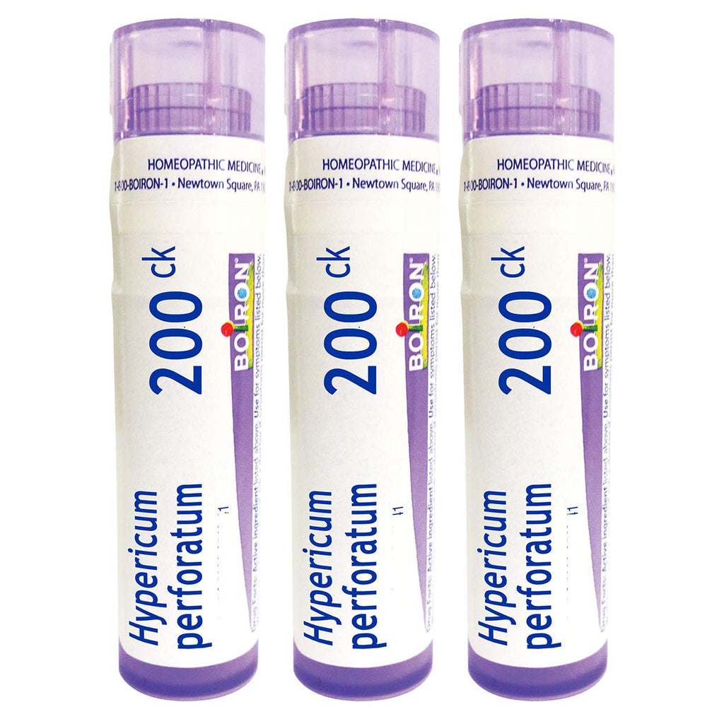 Boiron Hypericum 200CK Nerve Pain Homeopathic Medicine - Pack of 3 (240 Pellets)
