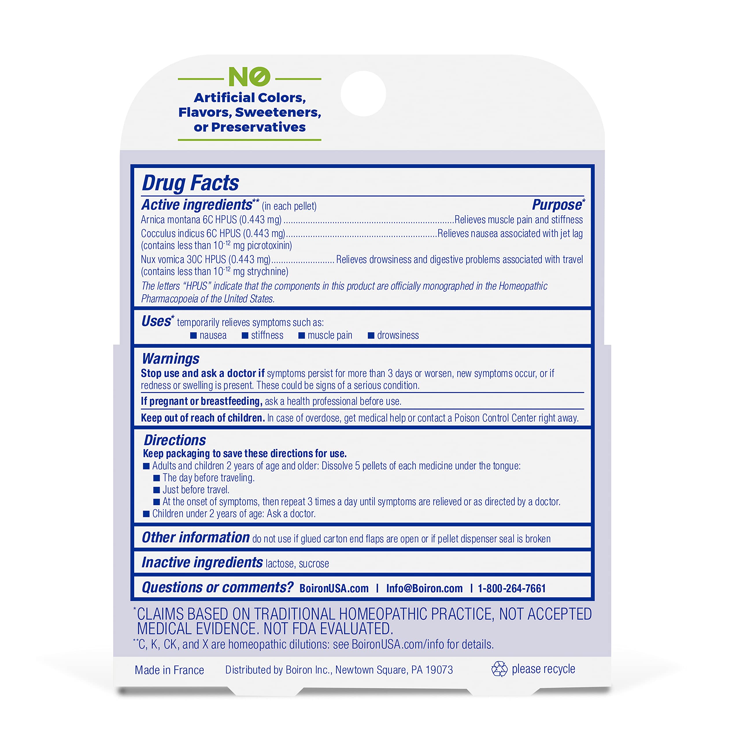 Boiron Jet Lag Relief Kit - 3 Tubes (240 Pellets) for Travel Relief
