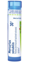 Boiron Mercurius Solubilis 30C – Sore Throat Homeopathic Pellets (Pack of 5)