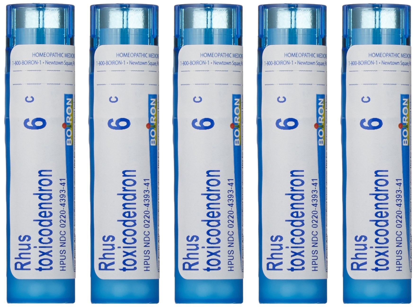 Boiron Rhus Toxicodendron 6C – 5-Pack, 80 Pellets | Joint Pain Relief
