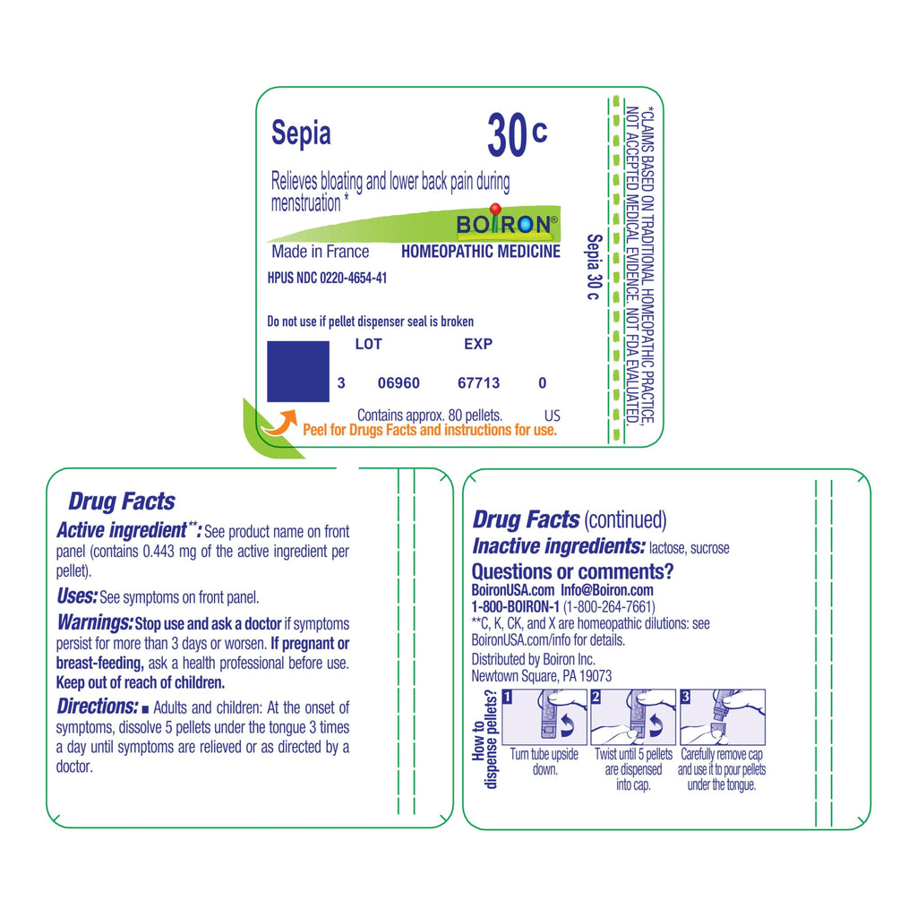 Boiron Sepia 30CH Homeopathic Medicine for Mood Swings - 80 Pellets