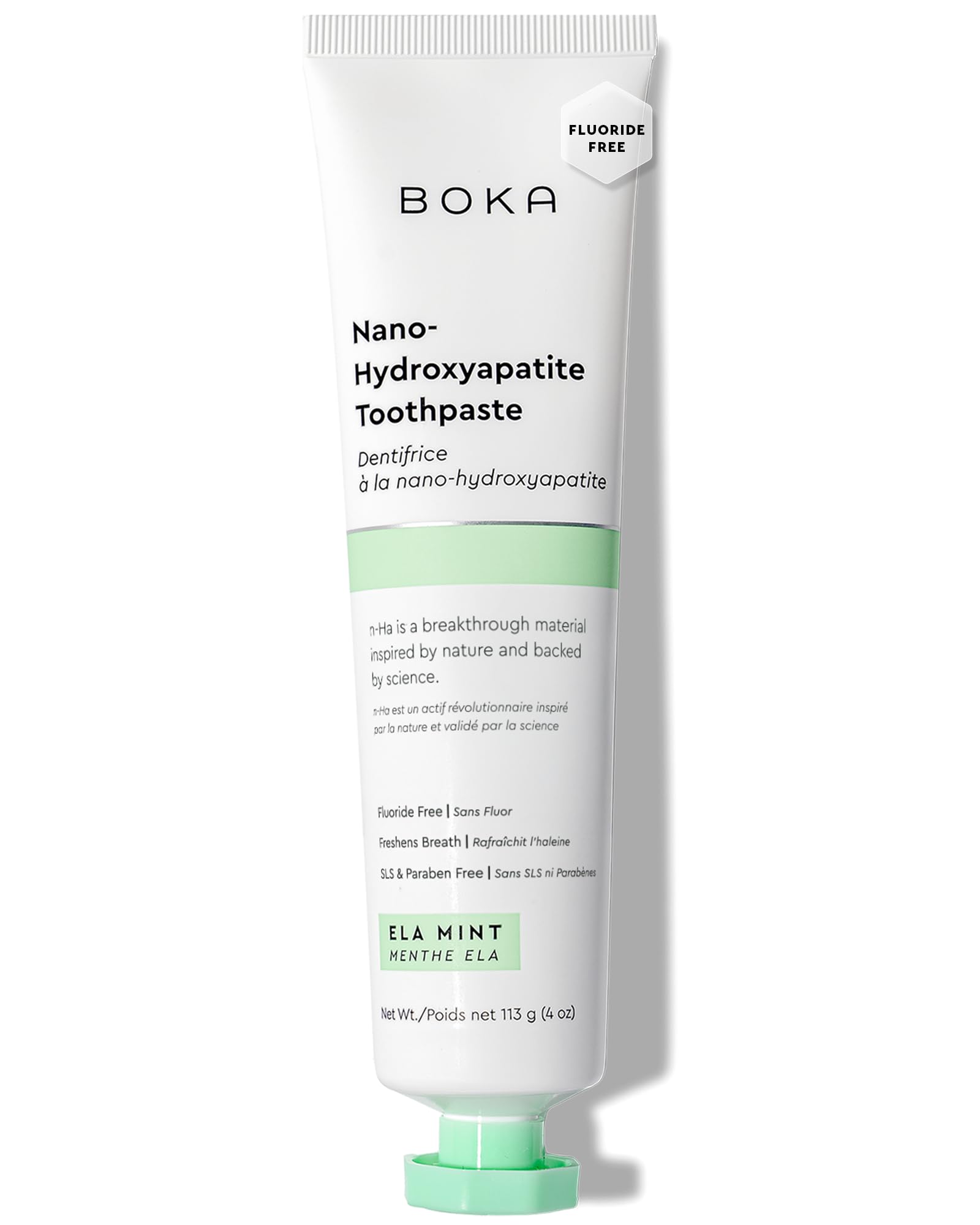 Boka Fluoride-Free Nano Hydroxyapatite Toothpaste – Sensitive Teeth | Ela Mint 4 oz