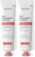 Boka Fluoride Free Toothpaste with Nano Hydroxyapatite | Cinnamon Mint, 4 Fl Oz – Pack of 2 for Adults & Kids (US Made)