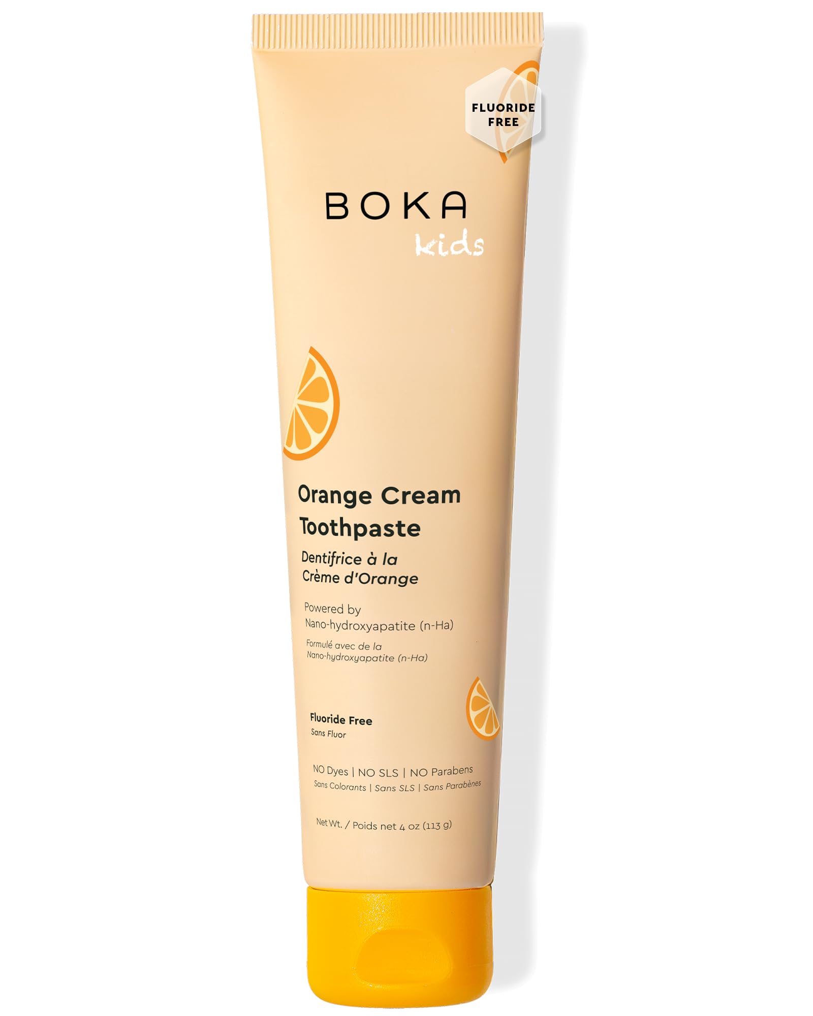 Boka Fluoride Free Toothpaste with Nano Hydroxyapatite for Kids | Orange Cream 4 oz
