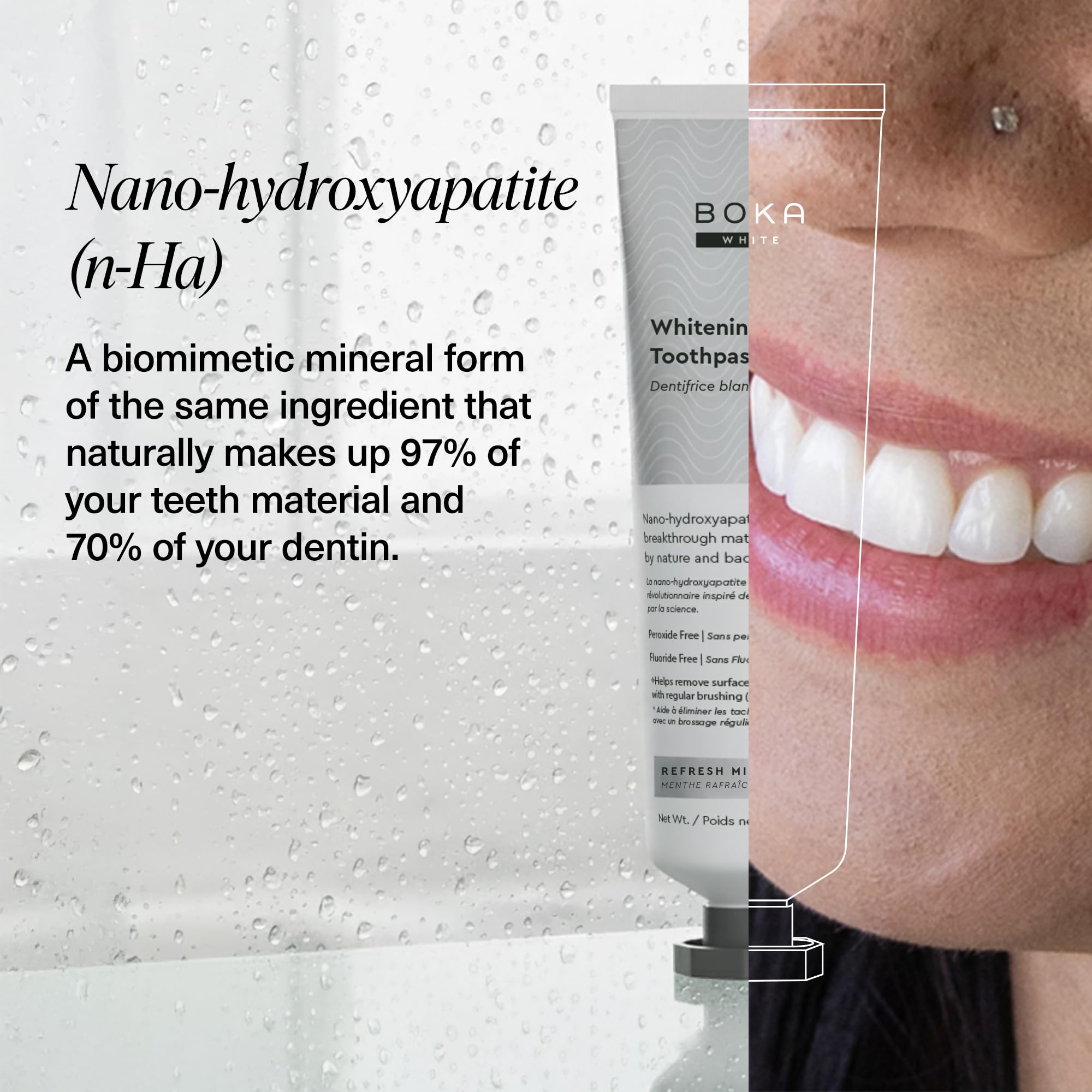 Boka Fluoride Free Nano-Hydroxyapatite Toothpaste – For Sensitive Teeth (4 oz)