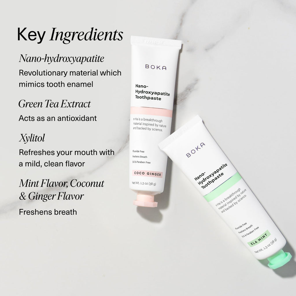 Boka Fluoride Free Toothpaste – Nano Hydroxyapatite, Sensitive Teeth, 2Pk US
