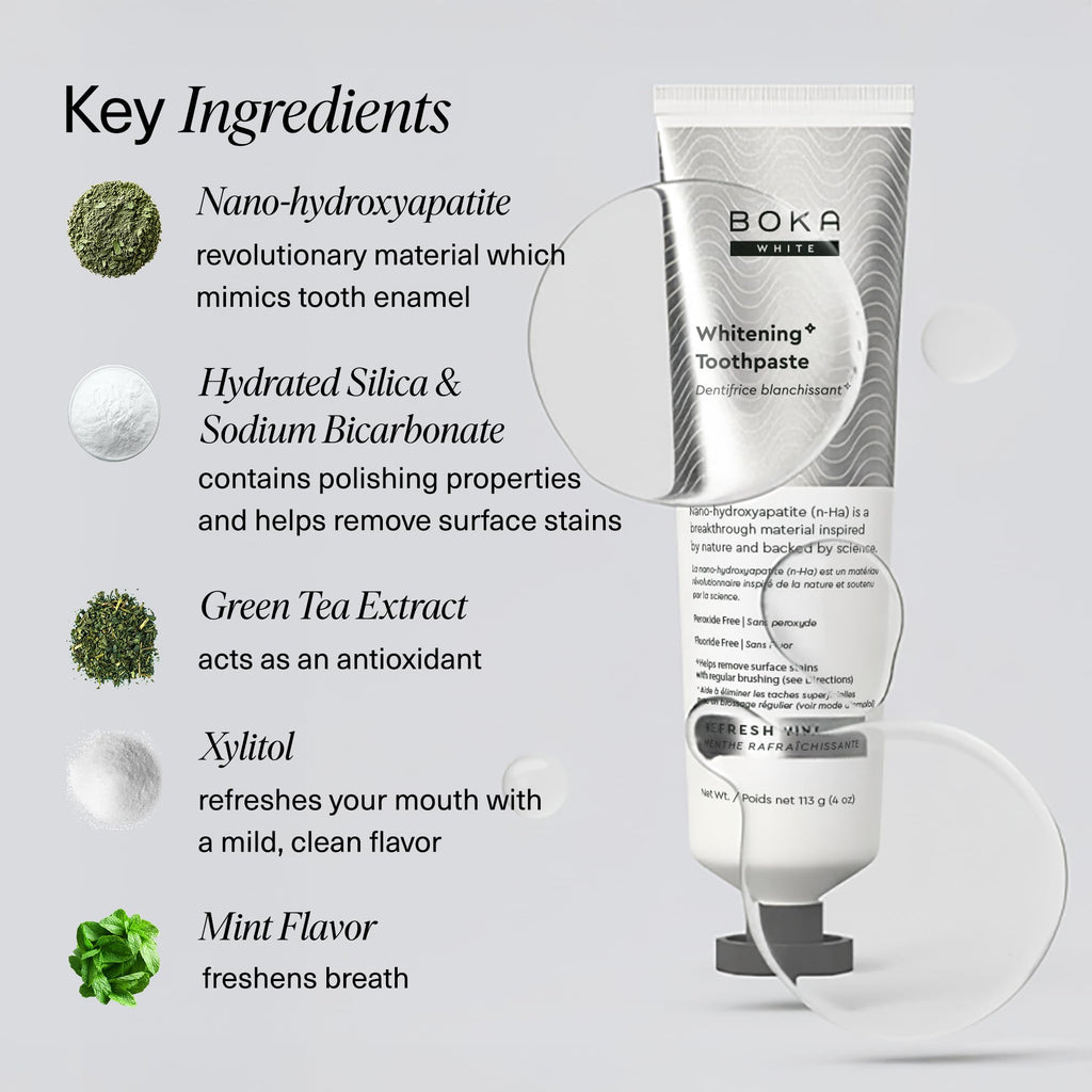Boka Fluoride Free Nano-Hydroxyapatite Toothpaste – For Sensitive Teeth (4 oz)