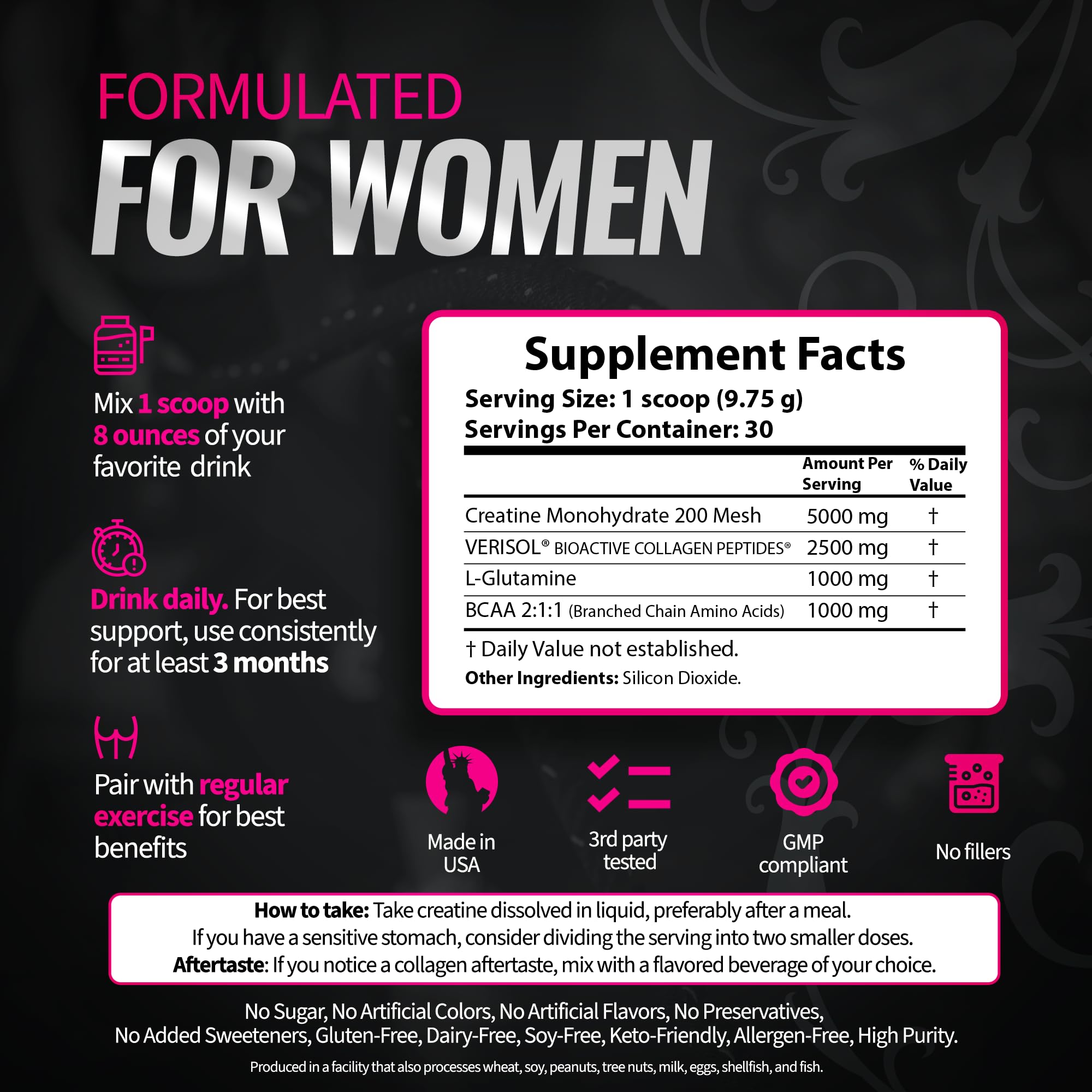 Bold Buns Creatine for Women – Booty Builder with Collagen & BCAA