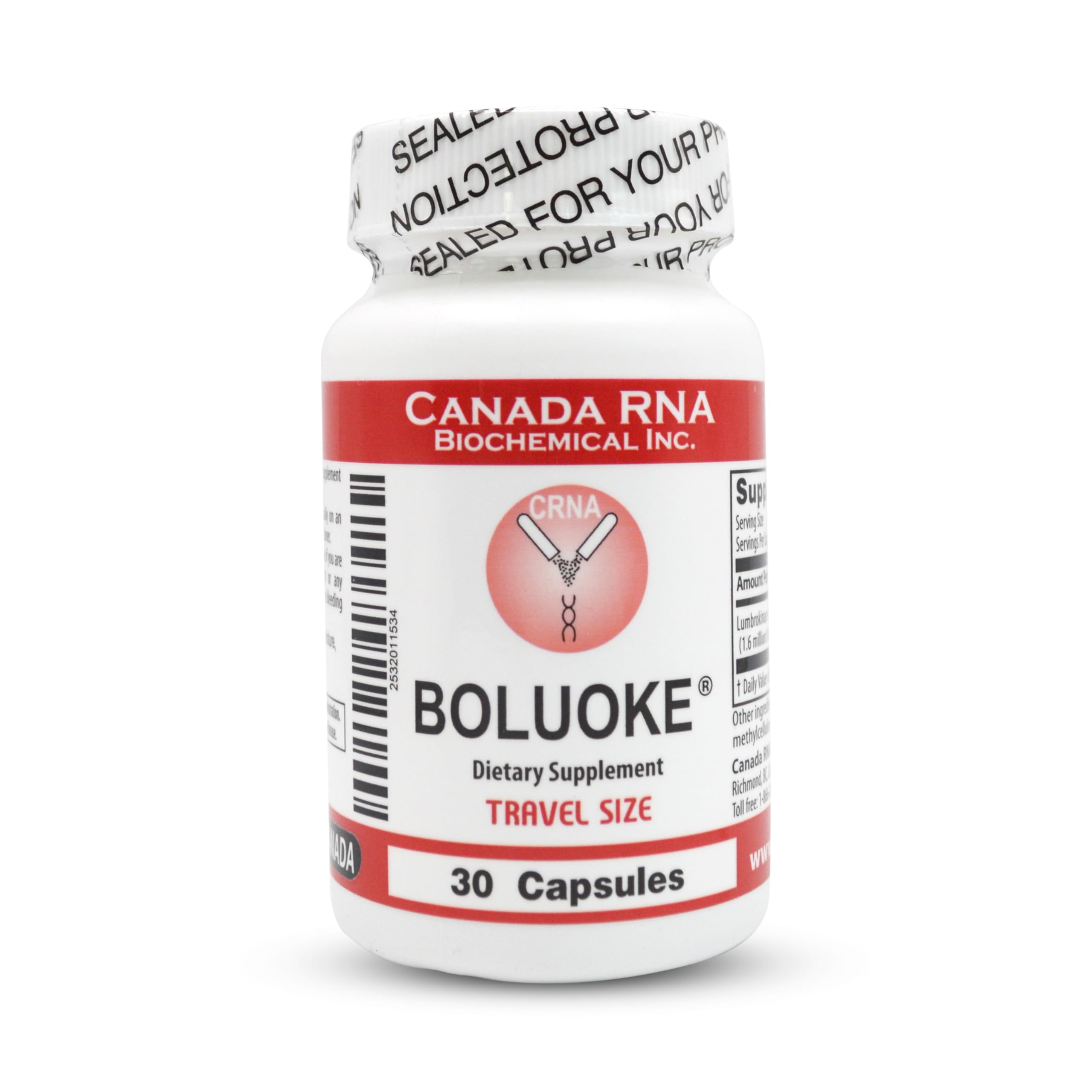 Boluoke Canada RNA Lumbrokinase for Circulatory Health - 30 Caps