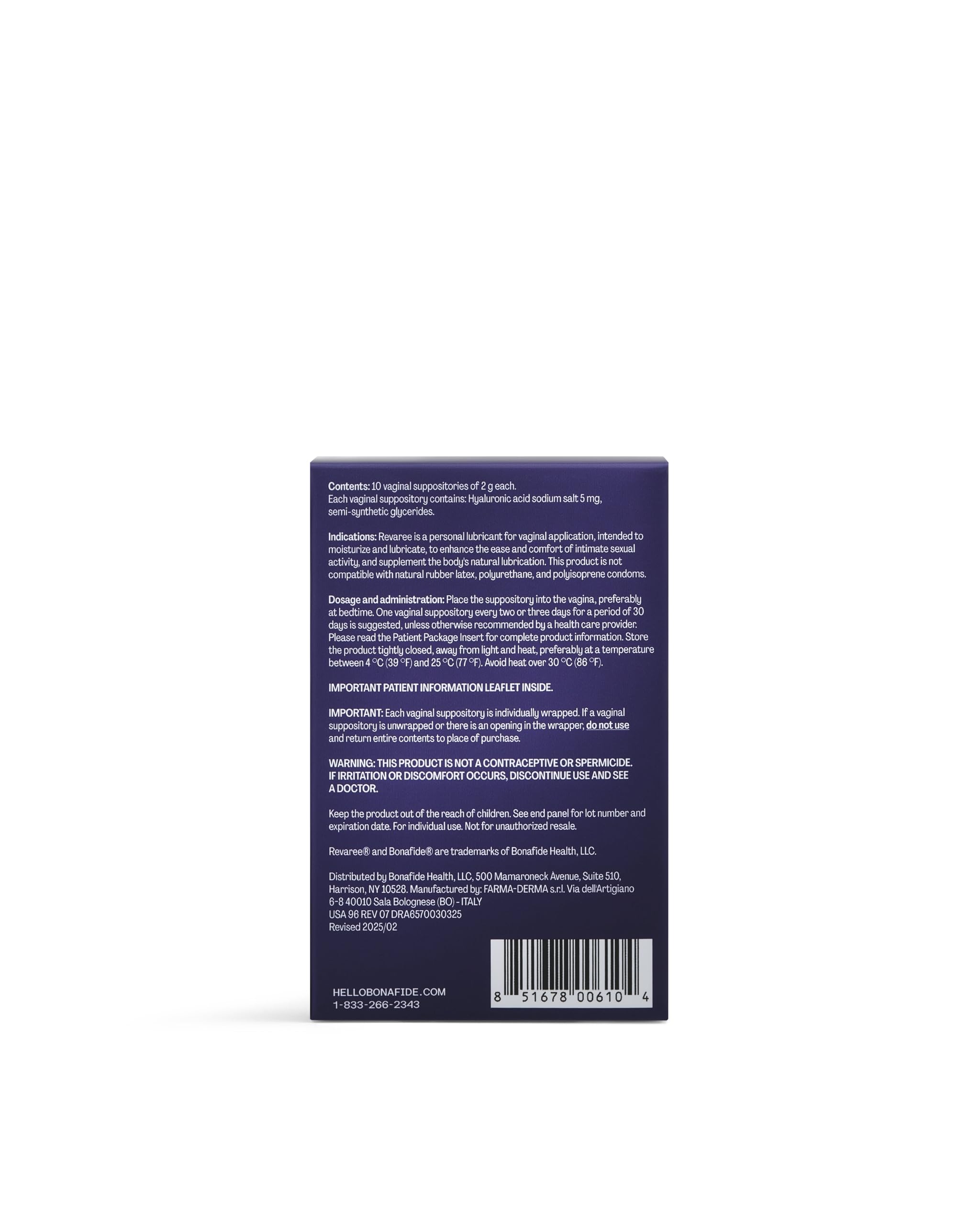 Bonafide Revaree with Hyaluronic Acid – Non-Hormonal Vaginal Moisturizer, 3-Month Supply