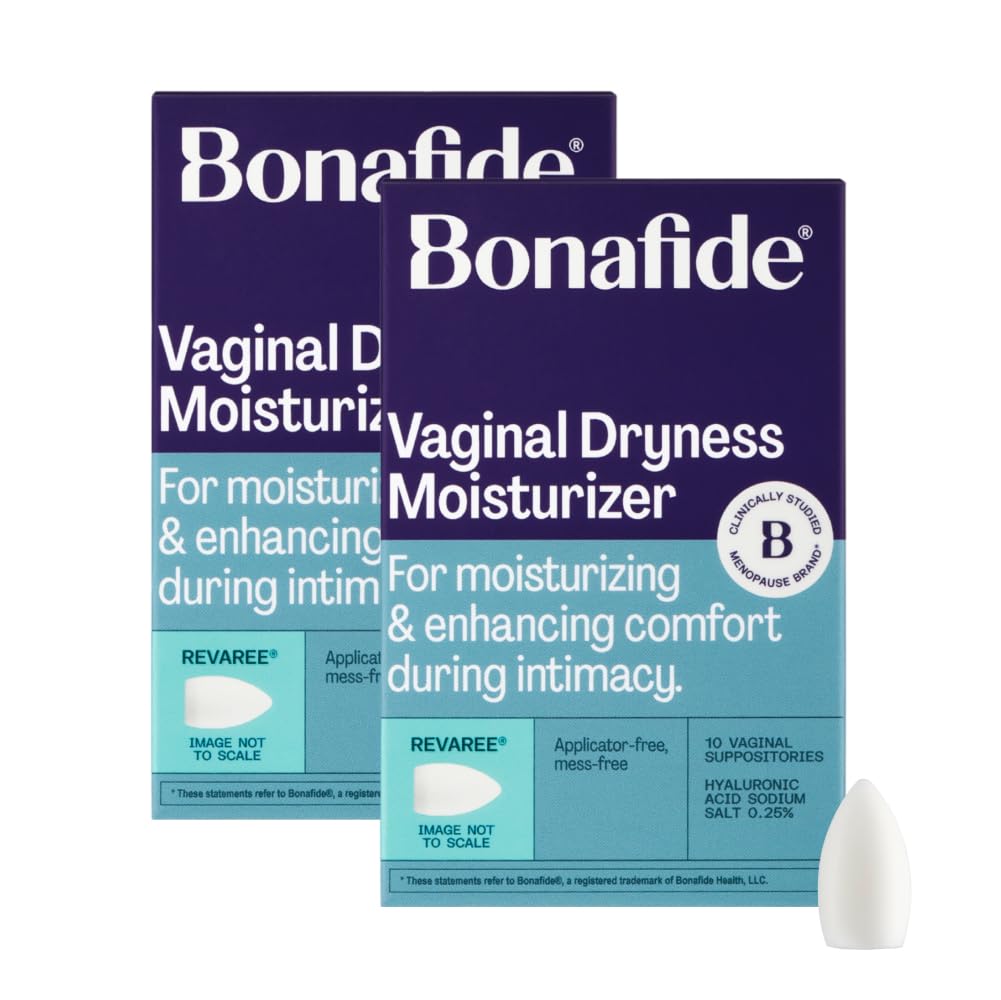 Revaree by Bonafide - Hormone-Free Vaginal Moisturizer with 5 mg Hyaluronic Acid | 2-Month Supply (20 Inserts)