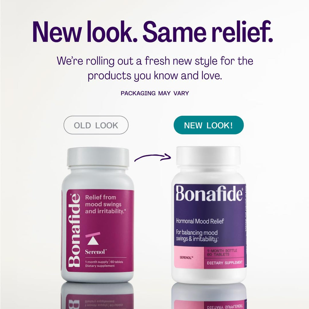Serenol by Bonafide — Hormonal Mood & PMS Relief (60 tablets)