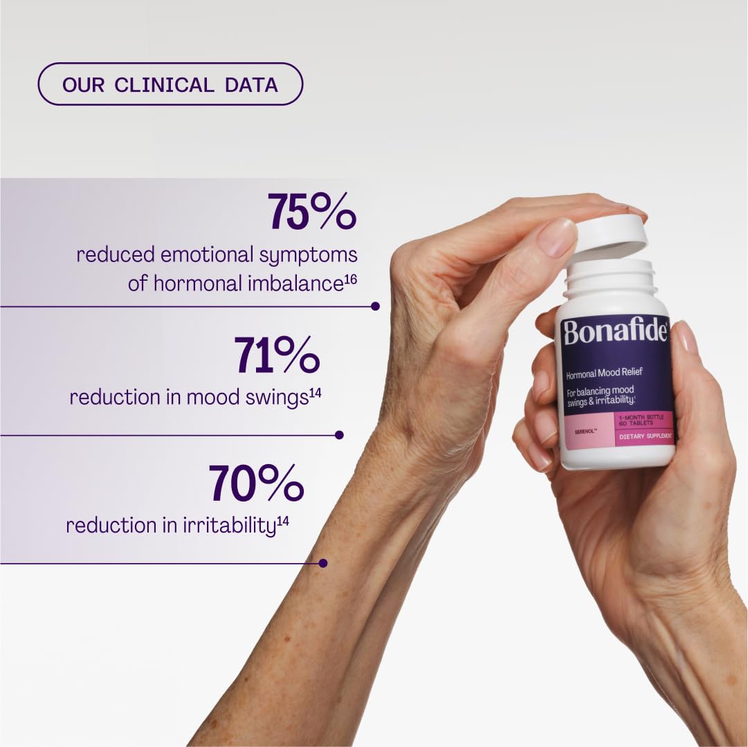 Serenol by Bonafide — Hormonal Mood & PMS Relief (60 tablets)
