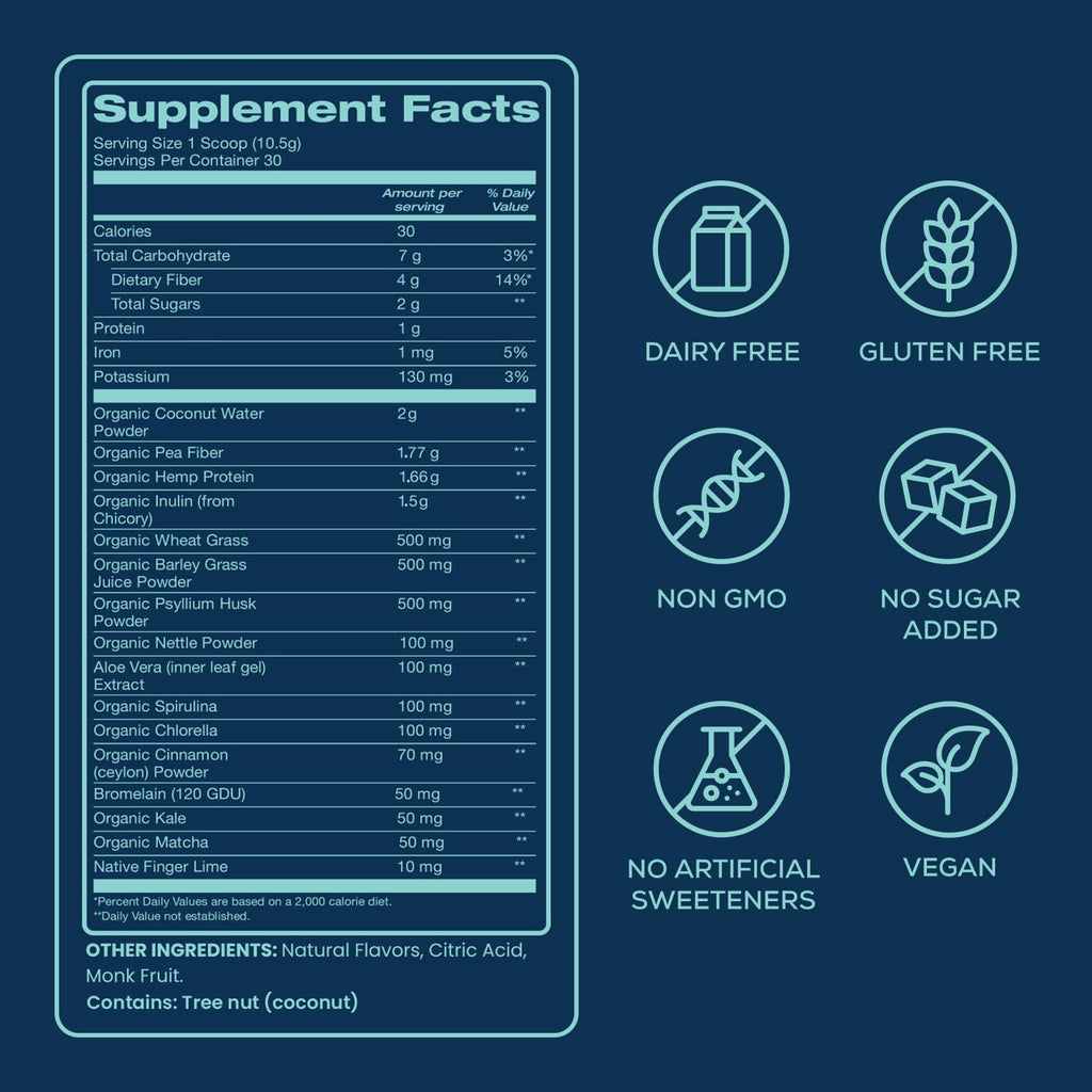 Bondi Pure – Daily Health & Detox Drink for Gut Health & Energy Support | Blood Orange (30 Servings)