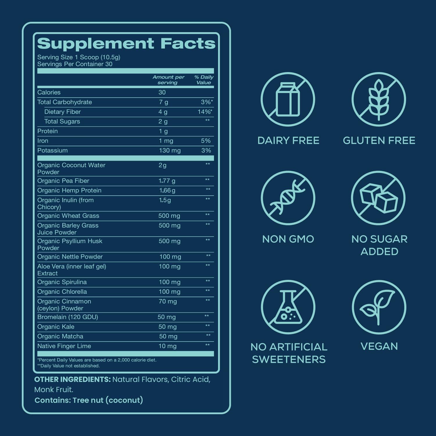 Bondi Pure – Daily Health & Detox Drink for Gut Health & Energy Support | Blood Orange (30 Servings)