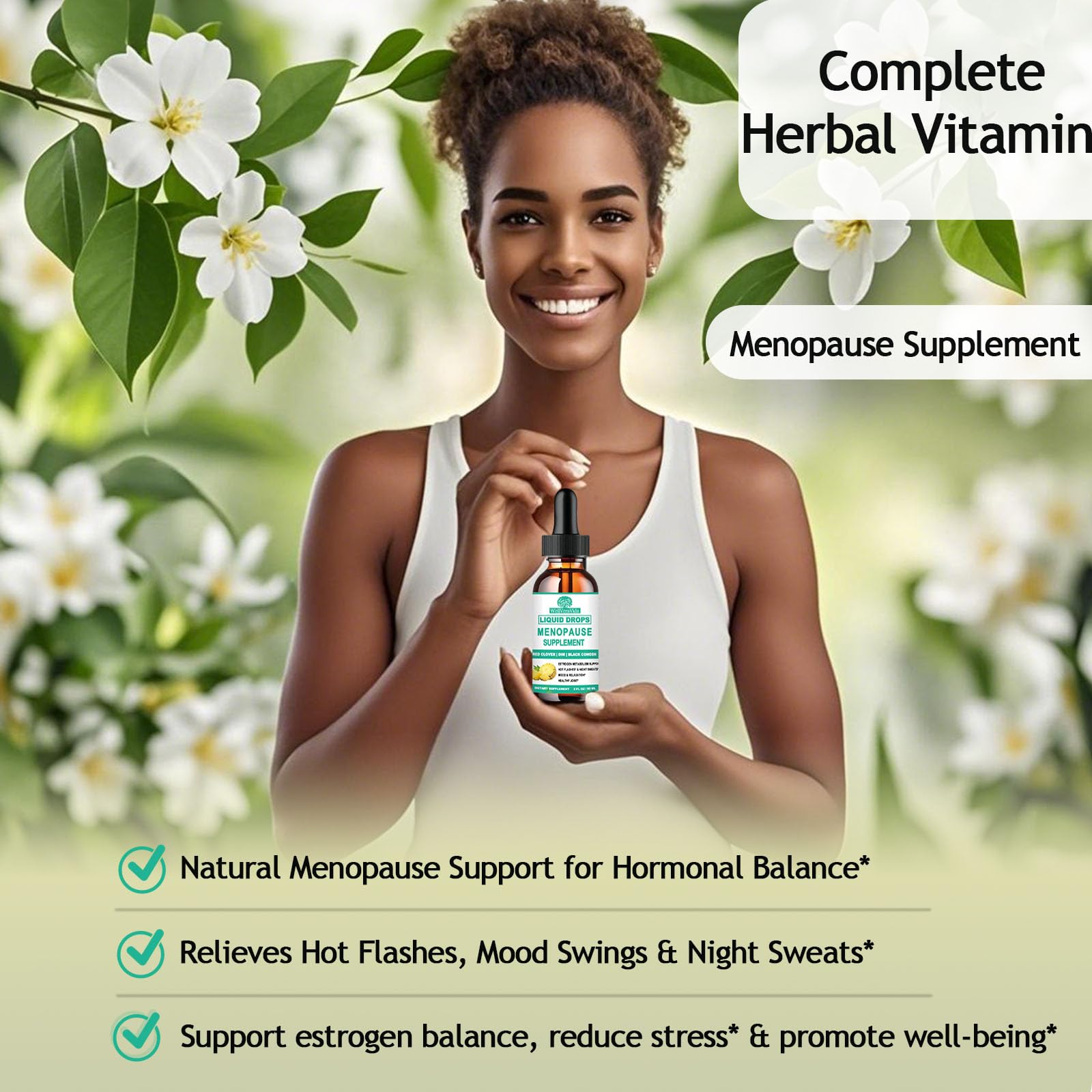 Vitamins for Menopause - Hormone Harmony Supplement for Women | Black Cohosh, KSM-66 Ashwagandha, Magnesium