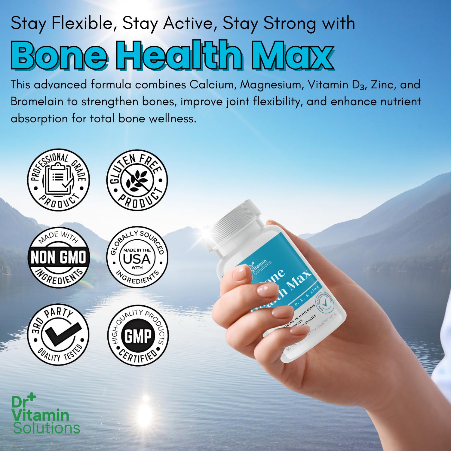 DR Vitamin Solutions Bone Health Max - Calcium, Magnesium & Vitamin D3