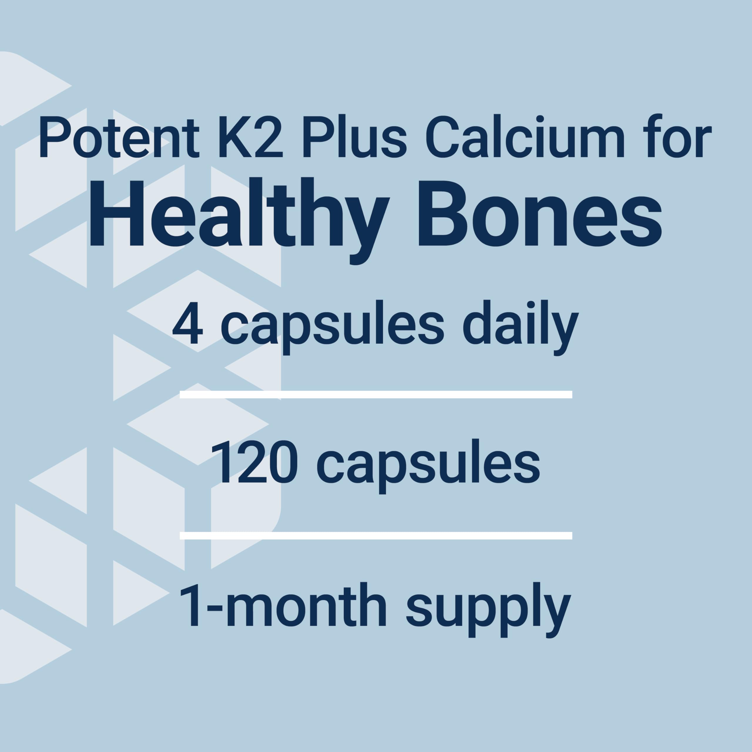 Bone Restore Elite Calcium with K2 - Life Extension | Gluten-Free & Non-GMO | 120 Capsules