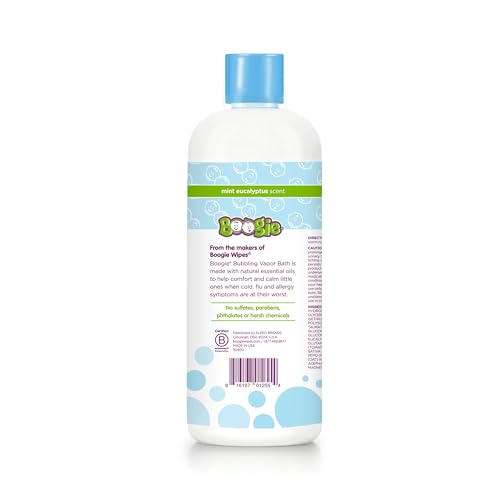 Boogie Kids Botanical Bubble Bath – Soothing Vapor, Mint Eucalyptus, 18 oz