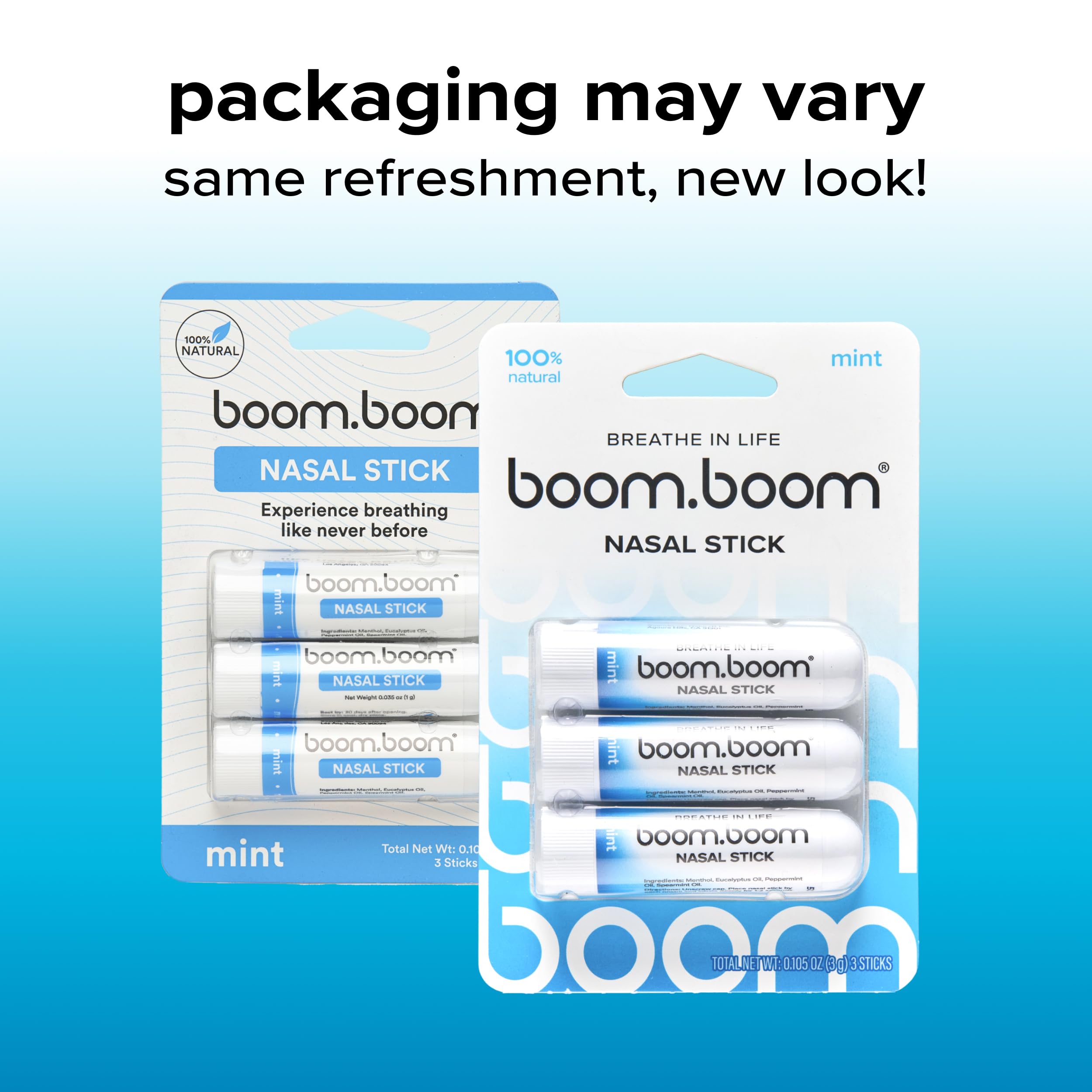 BoomBoom Nasal Stick | Vapor Flow Technology, Mint Inhaler, Quick Refresh
