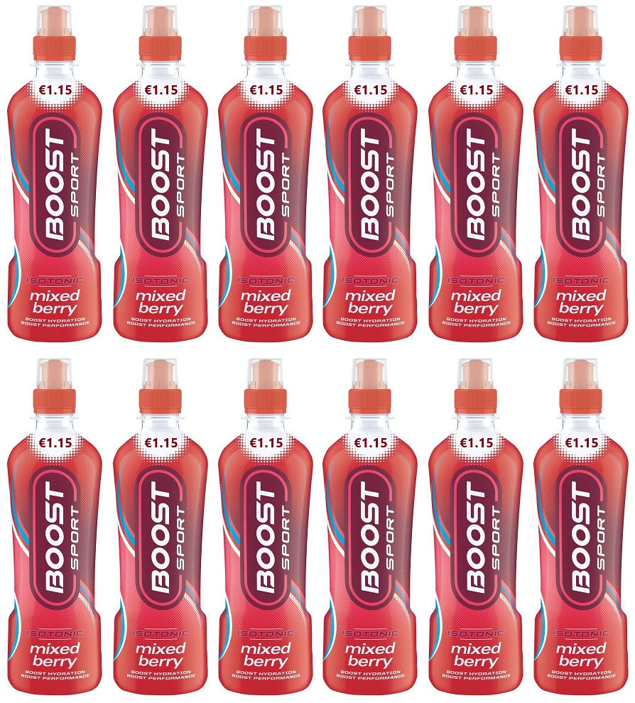 12 x Boost Sport Isotonic Mixed Berry 500Ml