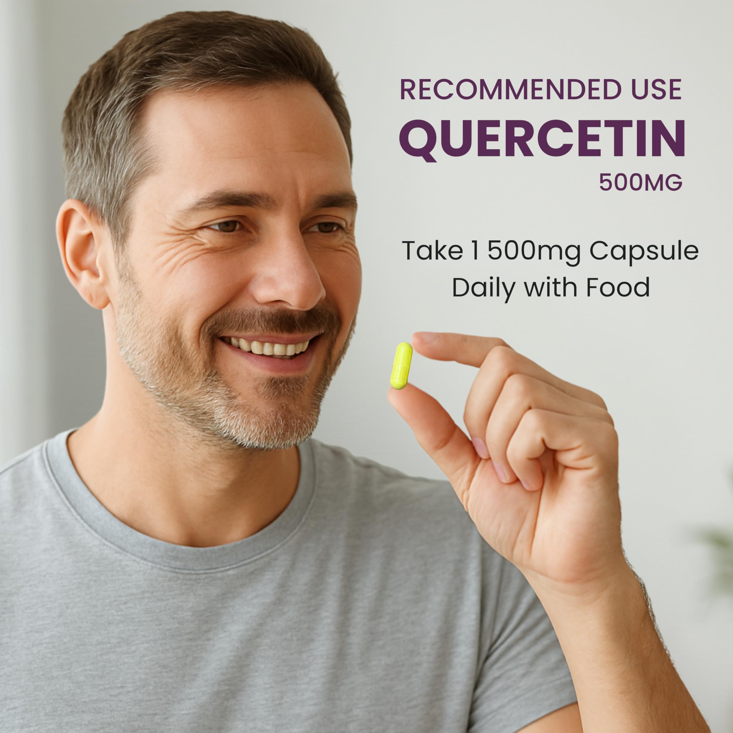 BoostCeuticals Quercetin 200 500mg Vegan Capsules – Gluten Free, Non-GMO