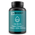 BoostCeuticals Vegan Omega 3 Supplement 500mg DHA EPA Vegan Softgels - No Stearates Non GMO Gluten Free | 60 Ct Heart and Brain Health