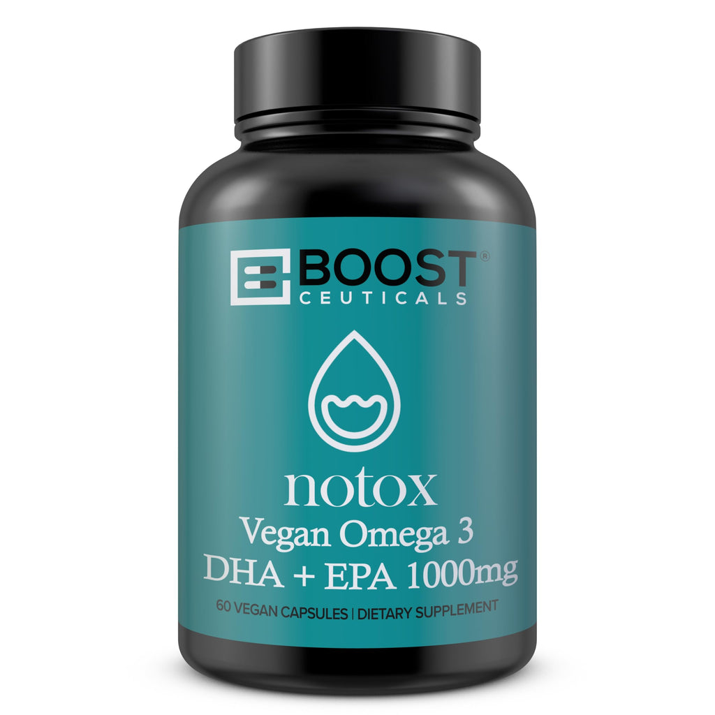 BoostCeuticals Vegan Omega-3 1000mg | Plant-Based Algae, Non-GMO, Gluten Free | 60 Ct