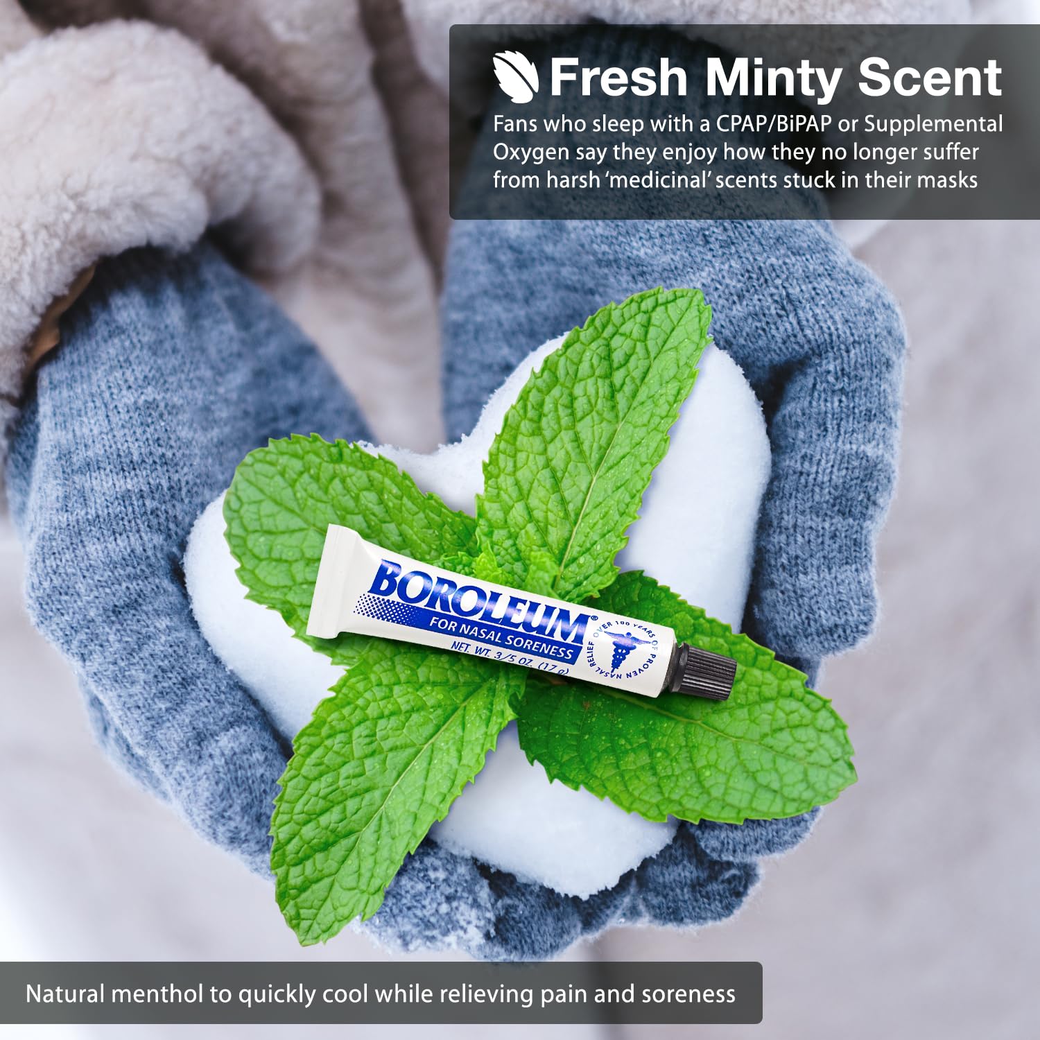 Boroleum Dry Relief Nasal Gel & Moisturizer – Menthol Cooling, Long-Lasting Moisture